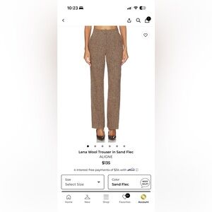 Lena Wool Trousers in Sand Fleck - Tailored Women's Wool Pants